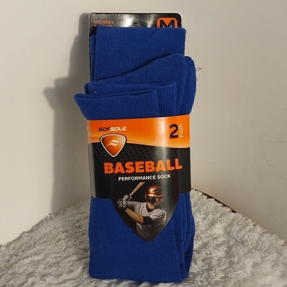 Men's Baseball Athletic Socks 2 Pair